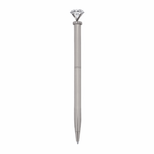 A glitzy ball-point pen with a diamond-shaped topper